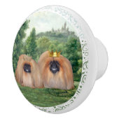 Pekingees Koning en Koningin Keramische Knop (Rechts)