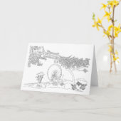 Pekingees Maanpoortkaart Kaart (Gele Bloem)