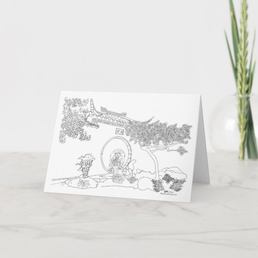 Pekingees Maanpoortkaart Kaart (Voorkant)