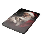 Pekingees met Kerstman Feestelijke Kerst Badmat (Gekanteld)