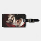 Pekingees met Kerstman Feestelijke Kerstmis Bagagelabel (Voorkant horizontaal)