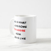 Pekingees moeder, geweldig koffiemok (Voorkant links)