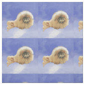 Pekingees op Blauwe Stof (Swatch)