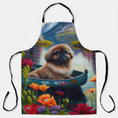 Pekingees op een peddel: Een landschappelijk avont Schort (Voorkant)