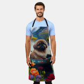 Pekingees op een peddel: Een landschappelijk avont Schort (Gedragen)