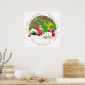 Pekingees Puppy 1e Kerstmis Poster (Keuken)