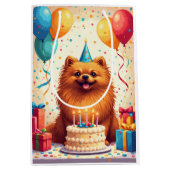Pekingees Verjaardagsfeest Medium Cadeauzakje (Voorkant)