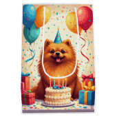 Pekingees Verjaardagsfeest Medium Cadeauzakje (Achterkant)