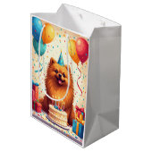 Pekingees Verjaardagsfeest Medium Cadeauzakje (Achterkant Gekanteld)
