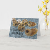 Pekingees Verjaardagskaart Kaart (Gele Bloem)