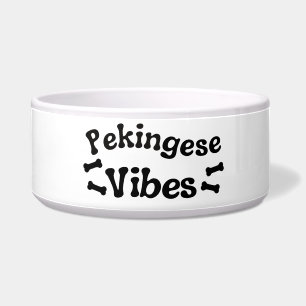 Pekingees Vibes Keramische Hondenbak Voerbakje