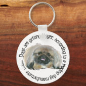 Pekingees Wijsheid - Honden Worden Groter Sleutelhanger (Voorkant)