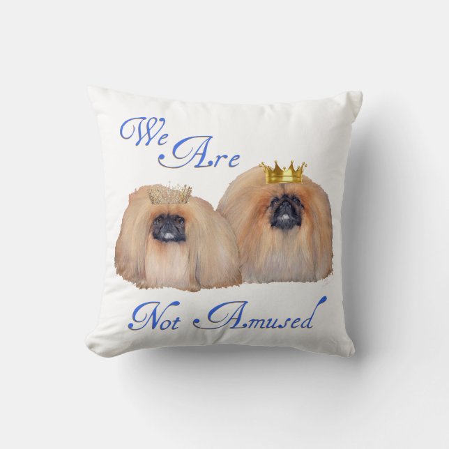 Pekingees Zijn Niet Geamuseerd Kussen (Voorkant)