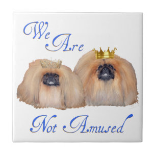 Pekingees Zijn Niet Geamuseerd Tegeltje