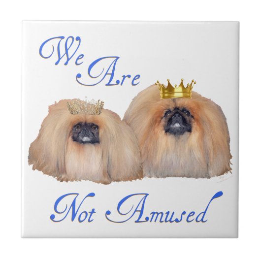 Pekingees Zijn Niet Geamuseerd Tegeltje (Voorkant)