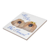Pekingees Zijn Niet Geamuseerd Tegeltje (Zijkant)
