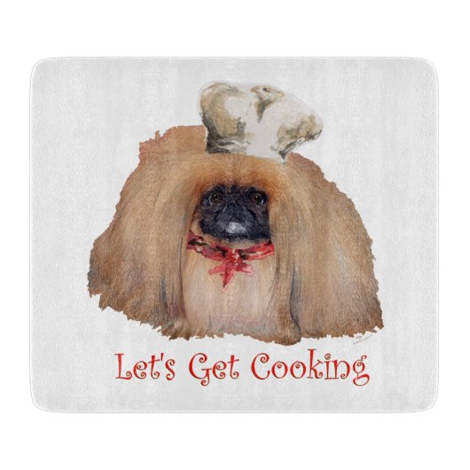 Pekingeese Chef Snijplank (Voorkant)