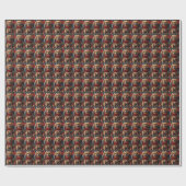 Pekingeeserond kerstcadeaus schouw cadeaupapier (Vlak)