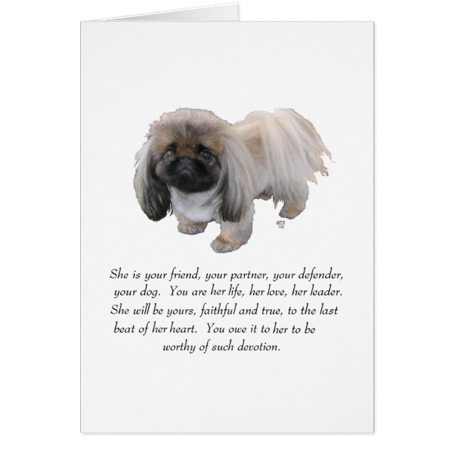 Pekingese Aandenken - VROUW (Voorkant)