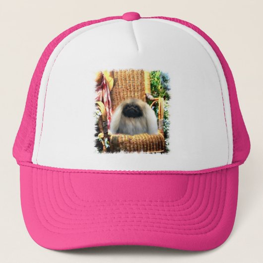 Pekingese Art Gifts Trucker Pet (Voorkant)