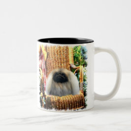 Pekingese Art Gifts Tweekleurige Koffiemok