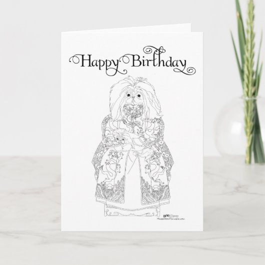 Pekingese Birthday Kaart (Voorkant)