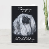 Pekingese Birthday Wenskaart Kaart (Voorkant)