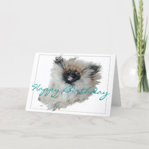 Pekingese Birthday Wenskaart Kaart