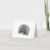 Pekingese blanco briefkaarten (Voorkant)