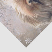 Pekingese bloemenhond tissuepapier (Detail)