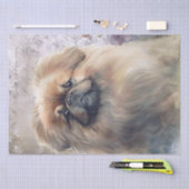 Pekingese bloemenhond tissuepapier (Craft)