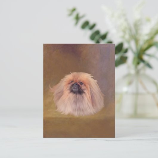  Pekingese Briefkaart (Staand voorkant)