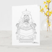 Pekingese Celestial met Kaart voor huisdieren (Gele Bloem)