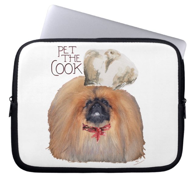 Pekingese Chef - Man Laptop Sleeve (Voorkant)