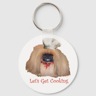 Pekingese Chef - Vrouw Sleutelhanger