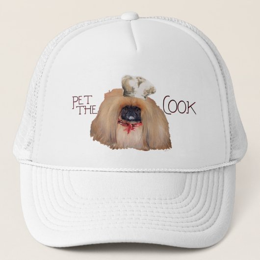 Pekingese Chef - Vrouw Trucker Pet (Voorkant)