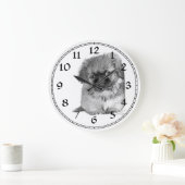 Pekingese Clock Grote Klok (Huis)