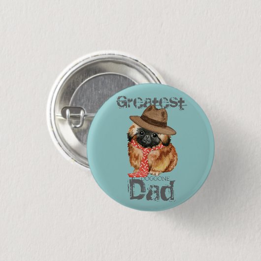 Pekingese Dad Button (Voorkant /achterkant)