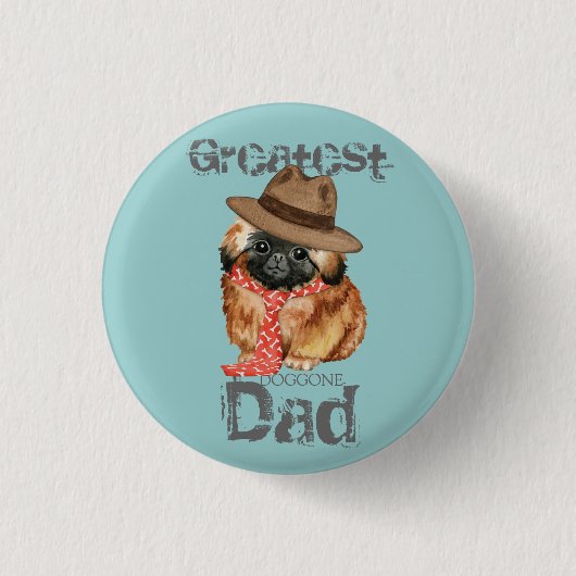 Pekingese Dad Button (Voorkant)