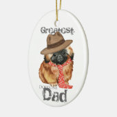 Pekingese Dad Ceramic Ornament (Links)