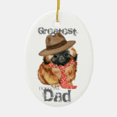 Pekingese Dad Ceramic Ornament (Voorkant)