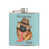 Pekingese Dad Hip Flask Heupfles (Voorkant)
