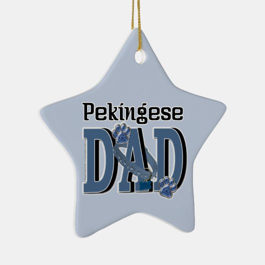 Pekingese DAD Keramisch Ornament (Rechts)