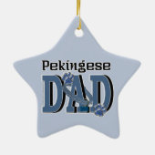 Pekingese DAD Keramisch Ornament (Achterkant)