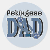 Pekingese DAD Ronde Sticker (Voorkant)