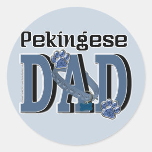 Pekingese DAD Ronde Sticker
