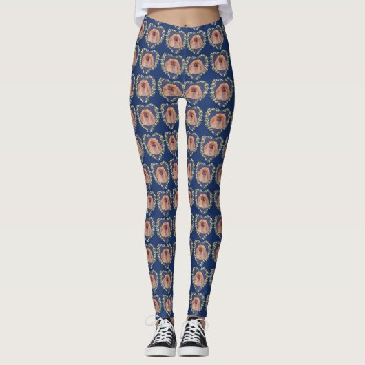 Pekingese Design Leggingen Leggings (Voorkant)