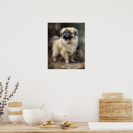Pekingese Dog Art Print Poster (Keuken)