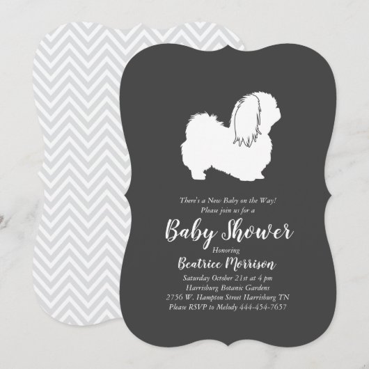 Pekingese Dog Baby shower Neutraal Kaart (Voorkant / Achterkant)