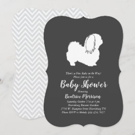 Pekingese Dog Baby shower Neutraal Kaart